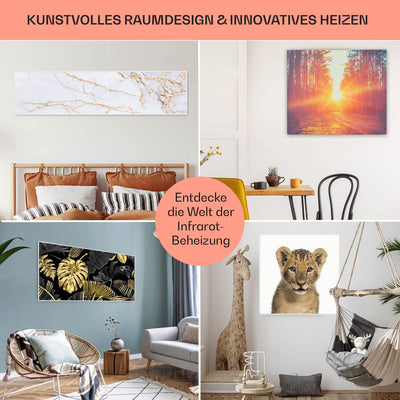 Klarstein Air Infrarotheizung, Infrarot Heizung mit Fernbedienung, Erkennung Offener Fenster, Infrarotheizung mit Thermostat, Sparsame Heizung zur Wandmontage, CO2-Freie Elektroheizung 360 Watt