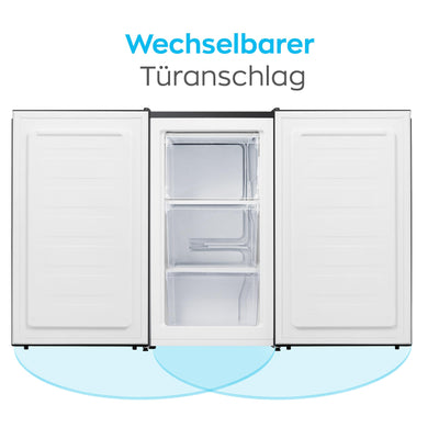 Heinrich´s Gefrierschrank 61Liter -18°C Freezer 3x Gefrierschublade, 7 Stufen Temperaturregler,Airflow, wechselbarer Türanschlag, schwarz