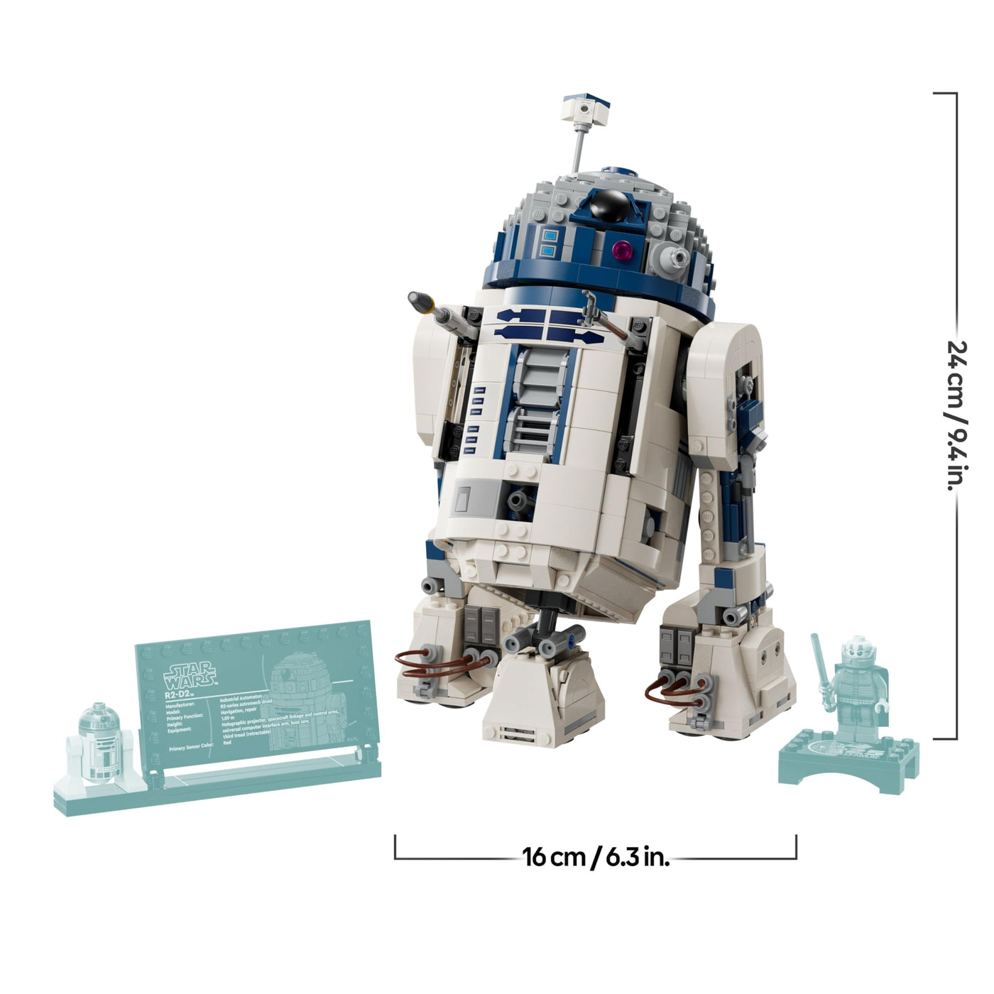 LEGO Star Wars 75379 R2-D2 Spielzeug – Spielfigur zum Ausstellen mit drehbarem Kopf, Periskop und Werkzeugen mit Darth Malak Minifigur – Geschenk für Jungs ab 10 Jahren und Erwachsene