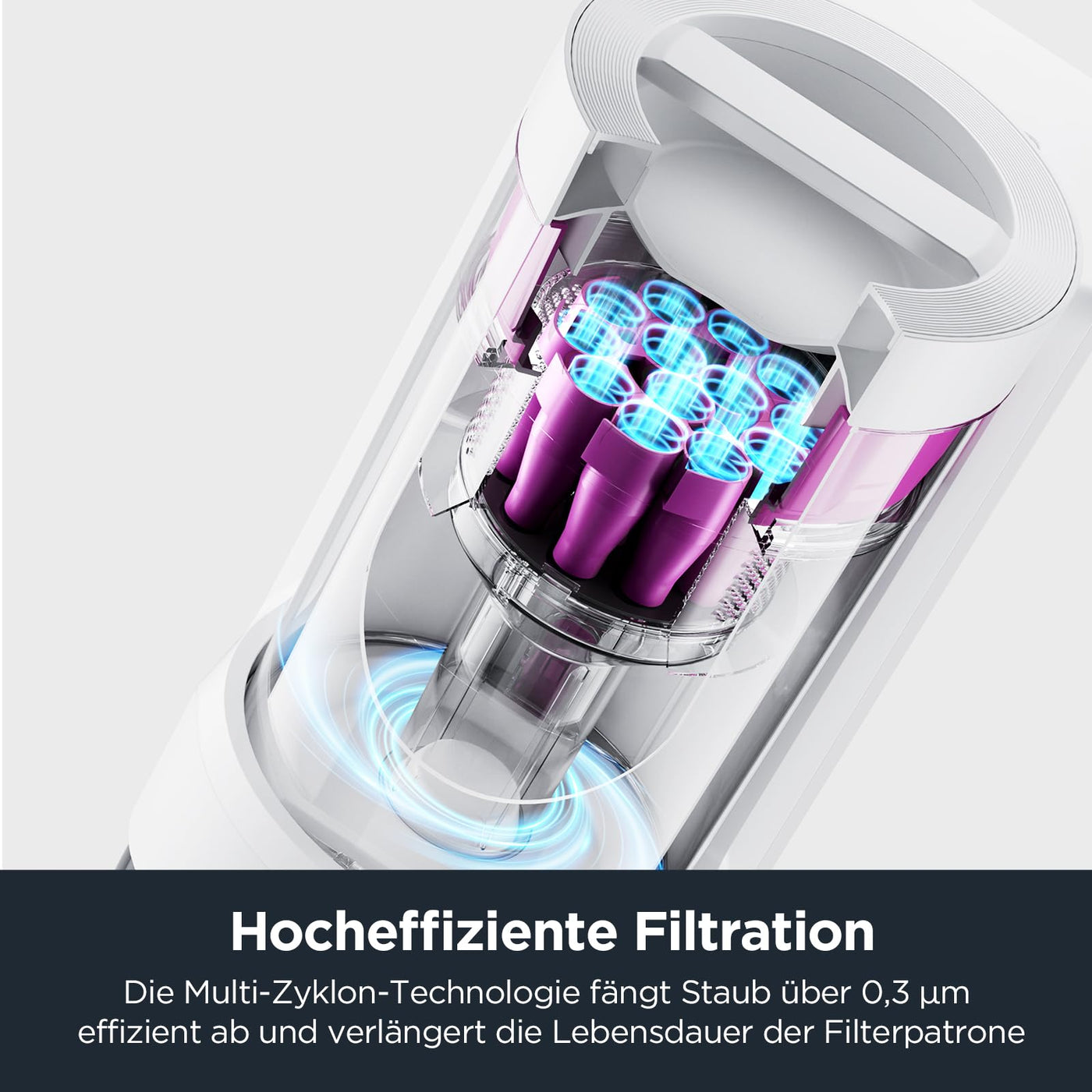 EUREKA E10s DE Saug- & Wischroboter + beutelloser Multi-Zyklon-Absaugstation (4000Pa, Auto Teppicherkennung & Auto Mop Lifting, LiDAR-Navigation, ideal gegen Tierhaare, App- & Sprachsteuerung) weiß