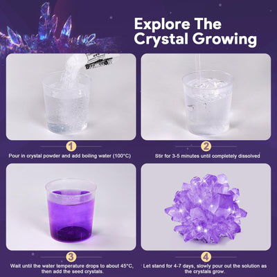 Mineralien Ausgrabungs-Set, Ausgrabungsset für Kinder, Jumbo Edelstein Experimentierset mit Mineralien Steine, Geoden, Kristalle Züchten, Geburtstag Party für Kinder Ab 6 7 8 9 10 Jahre Geschenk