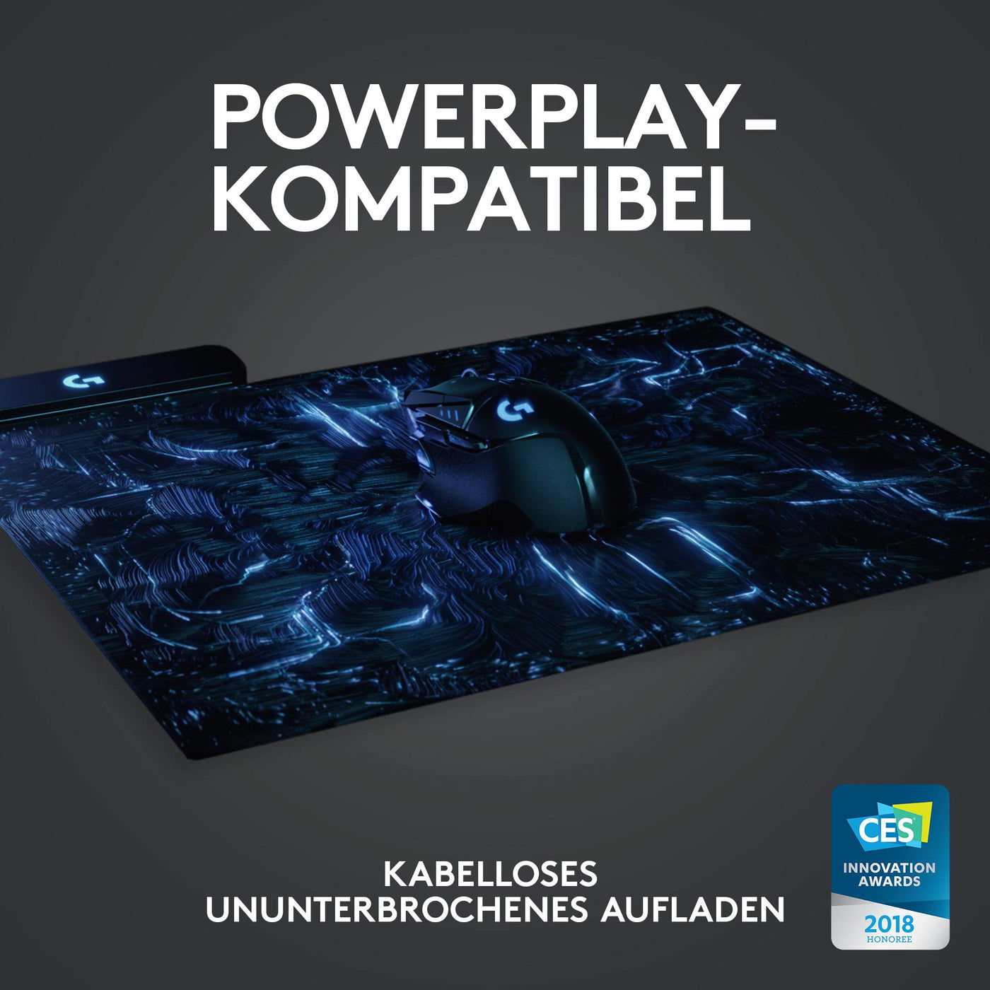 Logitech G502 LIGHTSPEED kabellose Gaming-Maus mit HERO 25K DPI Sensor, Wireless Verbindung, USB-Anschluss, RGB-Beleuchtung, Gewichtstuning, POWERPLAY-kompatibel, PC/Mac - Schwarz
