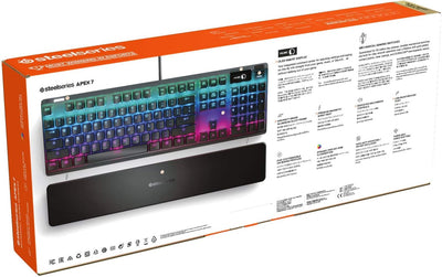 SteelSeries Apex 7 - Mechanische Gaming-Tastatur – OLED Smart Display – Rot Schalter – Deutsches (QWERTZ) Layout - Standard