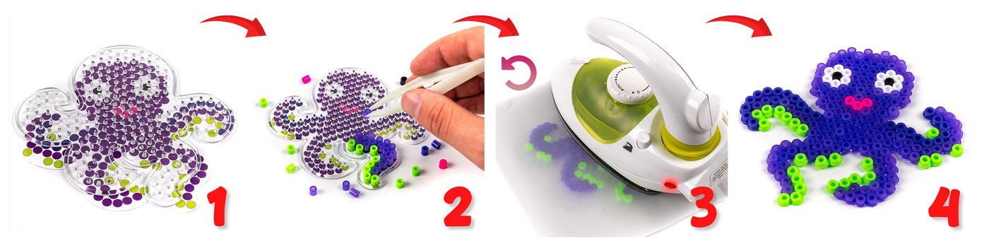 La Manuli Bügelperlenset 24000 Stück Bügelperlen mit Steckplatten, Vorlagen und Zubehör, 5mm Midi Größe (20 Farben + im Dunkeln Leuchten) XXL Bastel Set für Jungen und Mädchen