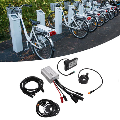 BuyWeek E-Bike-Umrüstsatz, 15 A 36 V 48 V Fahrradmotor-Controller mit S866-Panel 1 auf 2 Kabel-Controller-Kit für E-Bike