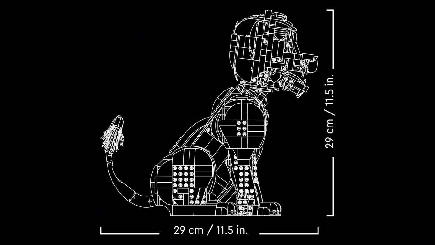 LEGO ǀ Disney Simba, der junge König der Löwen, Bauspielzeug zum Sammeln mit kreativer Tierfigur, entspannende Aktivität für Erwachsene, Geschenkidee für Filmfans 43247