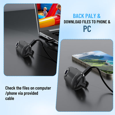 Mini Body Kamera mit Audio- und Videoaufnahme 1080P 64GB Bewegungserkennung Videorecorder Tragbarer POV Camcorder mit magnetischer Tasche Tragbarer DV für Radfahren, Haustiere, Wandern, Travaling