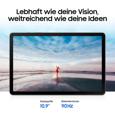 Samsung Galaxy Tab S10 Lite AI Tablet, Android Tablet, 8 GB RAM, 256 GB Speicher, 27,7 cm/10,9" Display mit 90 Hz, Inkl. S Pen, Wi-Fi, Grey, 3 Jahre Herstellergarantie [Exklusiv auf Amazon]