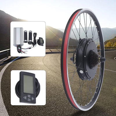 HINOPY 26 Zoll Ebike Umbausatz Kit, 48V 1500W Ebike Umbausatz E-Bike Elektrofahrrad Umbausatz Kit Conversion Motor Kit für Hinterrad