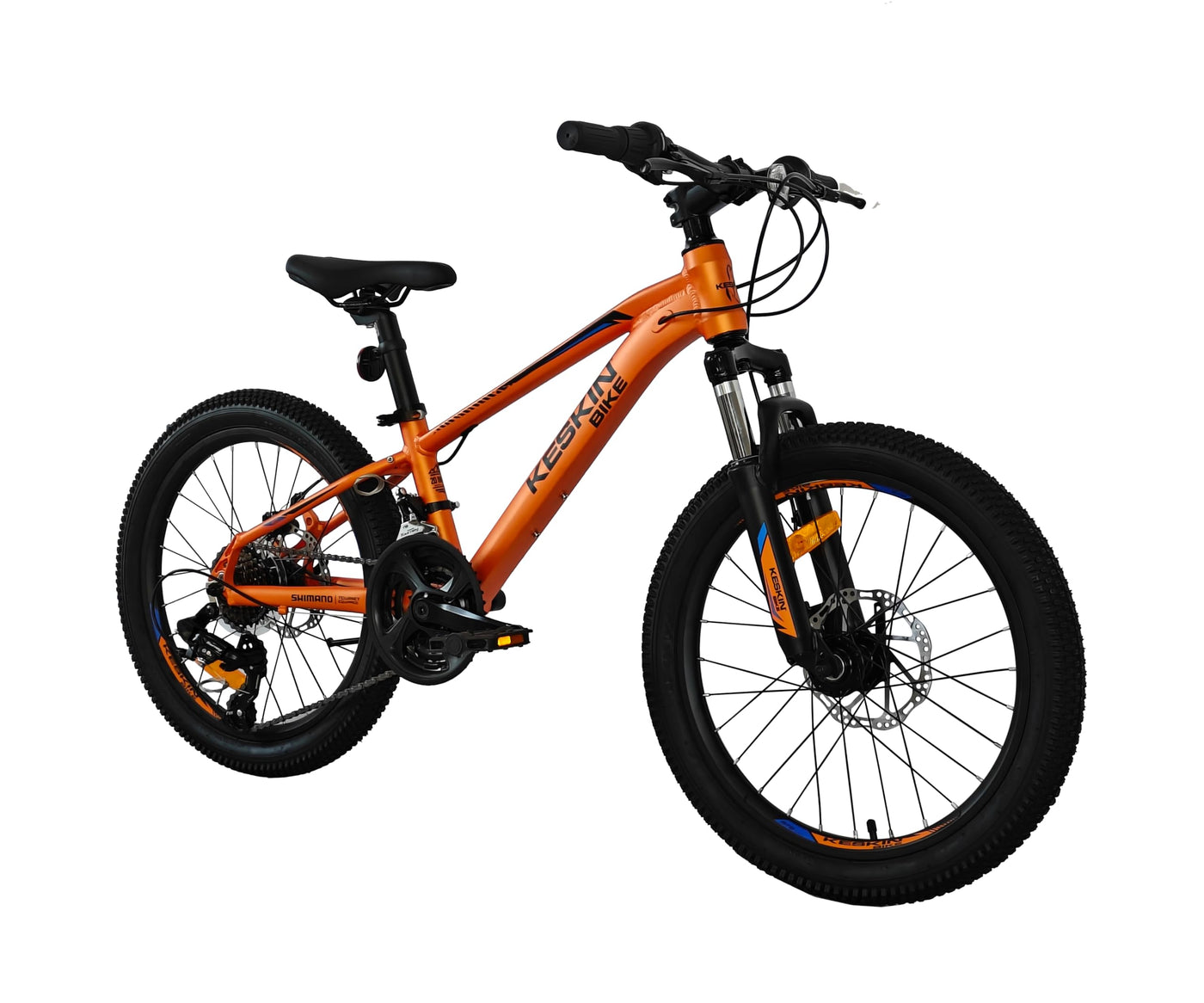 Keskin HT MTB1 20" Kinder Mountainbike – 21-Gang, 2.35" Luftreifen, Scheibenbremsen, Aluminiumrahmen, Orange