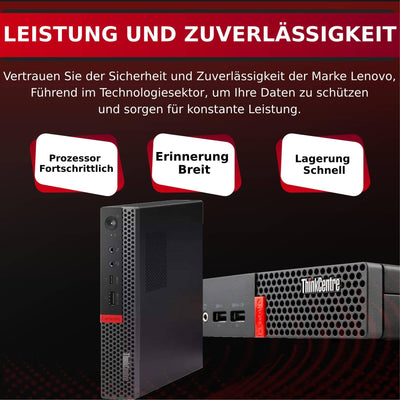 Lenovo Mini-PC ThinkCentre Core Full | Core i5 bis 3,50 GHz | RAM 32GB | NVMe SSD 512 GB WLAN | USB-C | Win 11 Professional Office 2021 36 Monate Garantie (erneuert)