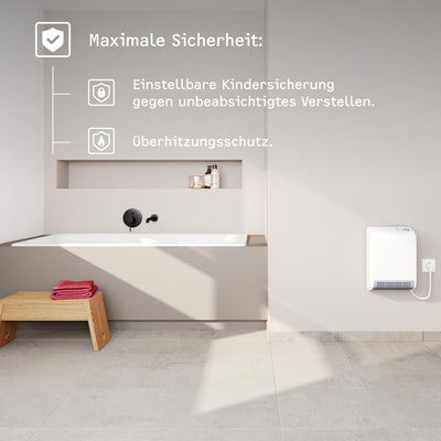 STIEBEL ELTRON Schnellheizer CK 20 Trend LCD für ca. 25 m², TÜV geprüft, Made in Germany, LC-Display, Wochentimer, Keramik Heizlüfter energiesparend, Bad, 2 kW, 236653
