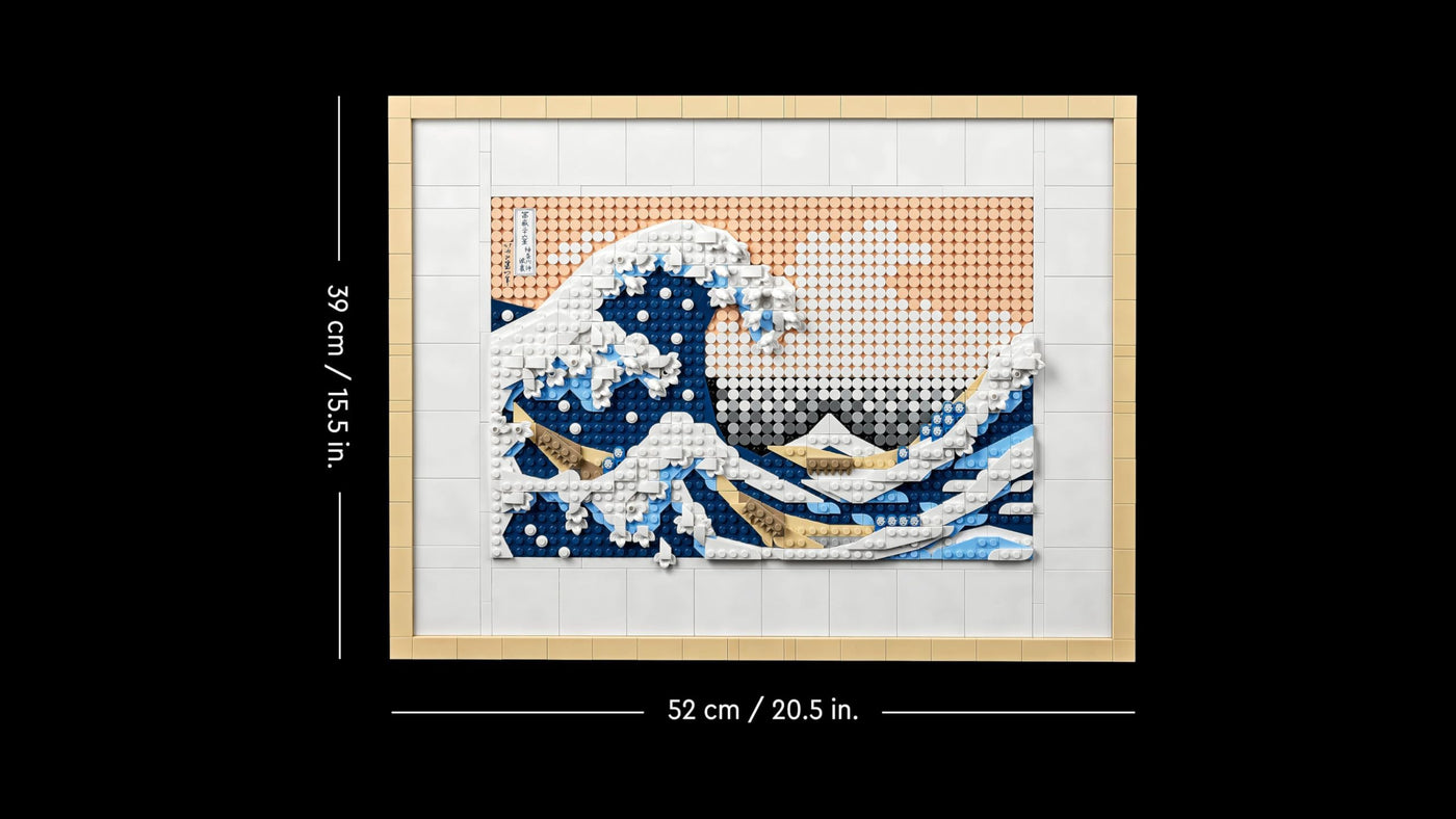 LEGO 31208 Art Hokusai – Große Welle, 3D Japanische Wanddeko, Bastelset, gerahmte Ozean-Leinwand, Hobbys für Erwachsene, DYI, Home- und Büro-Deko