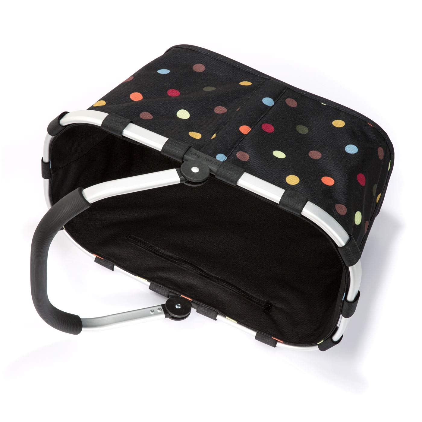 reisenthel carrybag in Dots – Stabiler Einkaufskorb mit viel Stauraum und praktischer Innentasche – Elegantes und wasserabweisendes Design