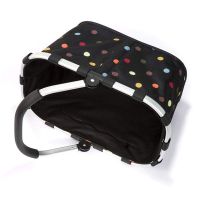 reisenthel carrybag in Dots – Stabiler Einkaufskorb mit viel Stauraum und praktischer Innentasche – Elegantes und wasserabweisendes Design
