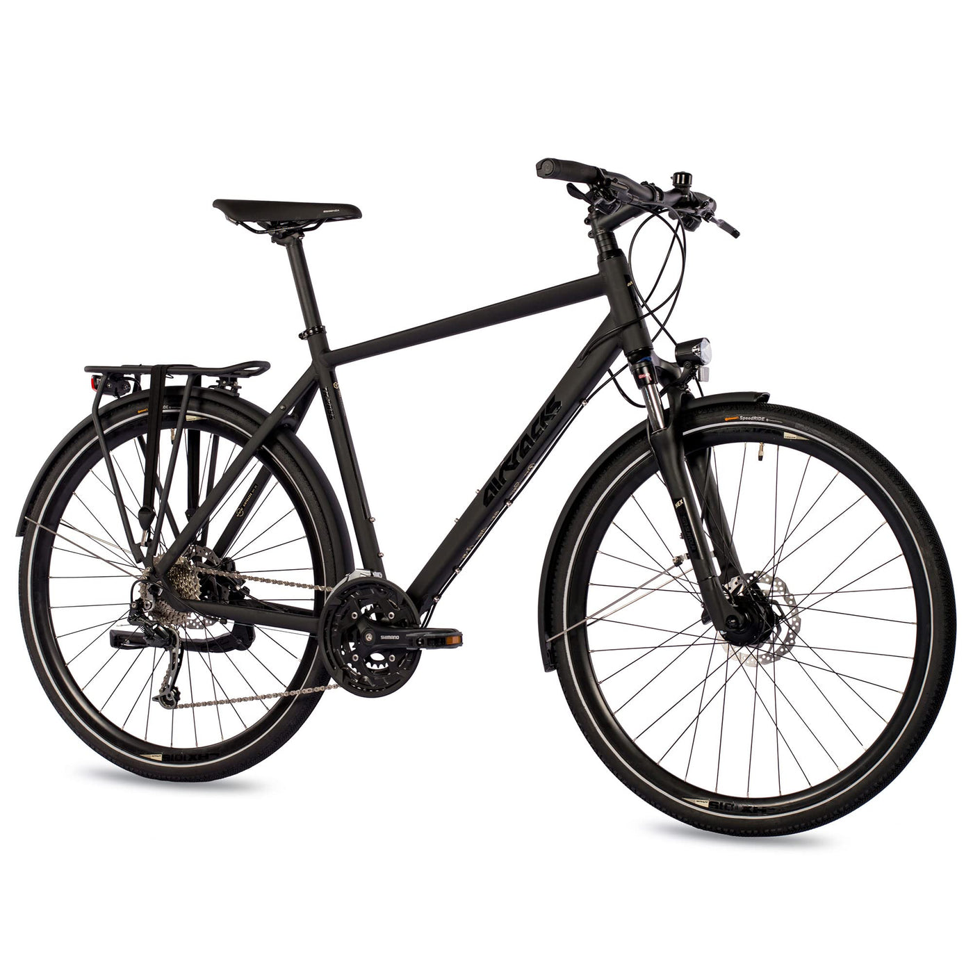 Airtracks Herren Trekking Fahrrad 28 Zoll Trekkingbike TR.2855 Trekkingrad City Bike Shimano Deore 27 Gang M592 Kettenschaltung Nabendynamo Herren - 56cm Körpergröße 175-185cm