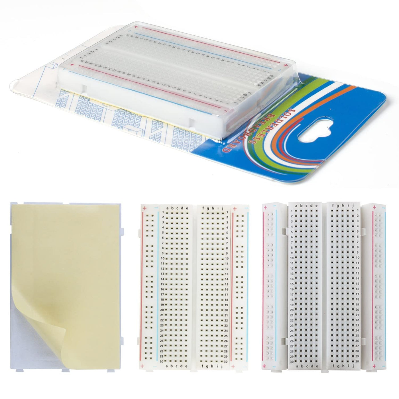 Miuzei Basic Starter Kit für Arduino Projekte mit Steckboard, Power Supply Modul, Jumperkabel, Resistors, LED, Elektronik Steckbrett Breadboard Set, Kompatibel mit Raspberry Pi