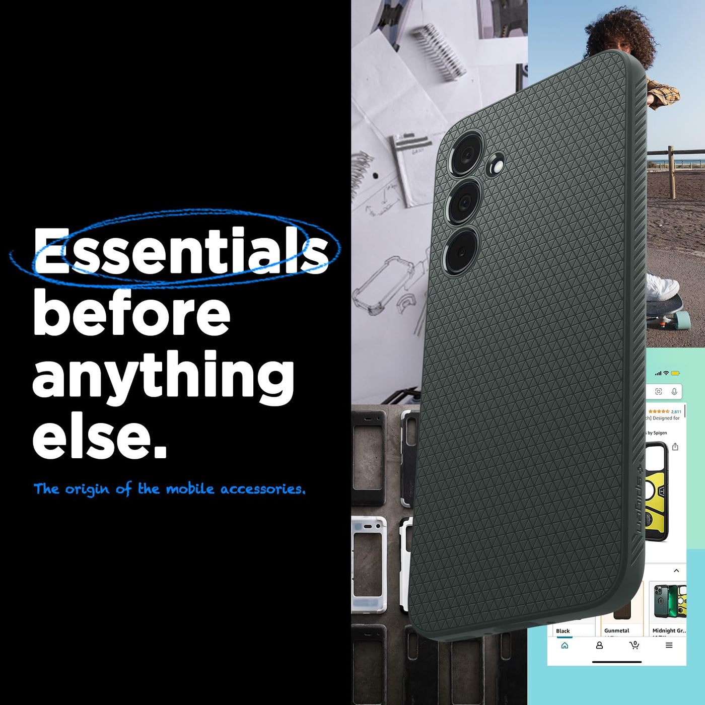 Spigen Liquid Air Hülle Kompatibel mit Samsung Galaxy A35 5G -Grün