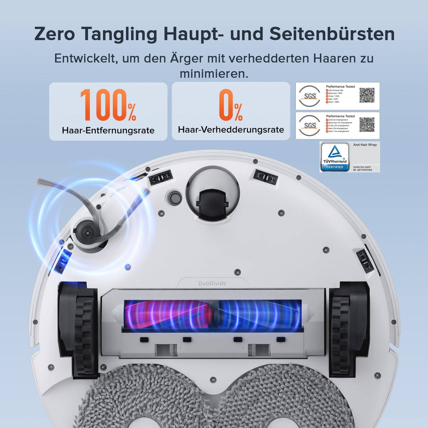 roborock Qrevo Curv S5X-Set Saugroboter mit Wischfunktion Absaugstation, Dual Anti-Tangle-System, 17.000 Pa Saugkraft, 75°C Heißwasser-Moppwäsche, Intelligente Schmutzerkennung, All-in-One-Dock (Weiß)