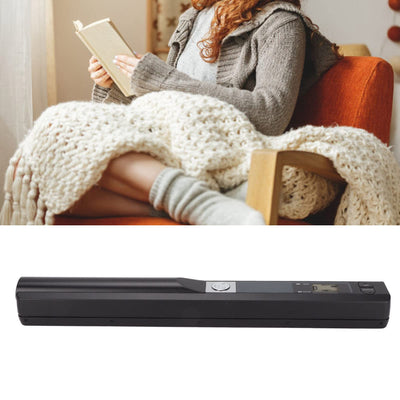 USB Handscanner, Wireless A4 Dokumentenscanner, 300 600 900DPI, JPEG und PDF Format, mit Speicherkarte, für Dokumente Fotos Zeitschriften(Schwarz)