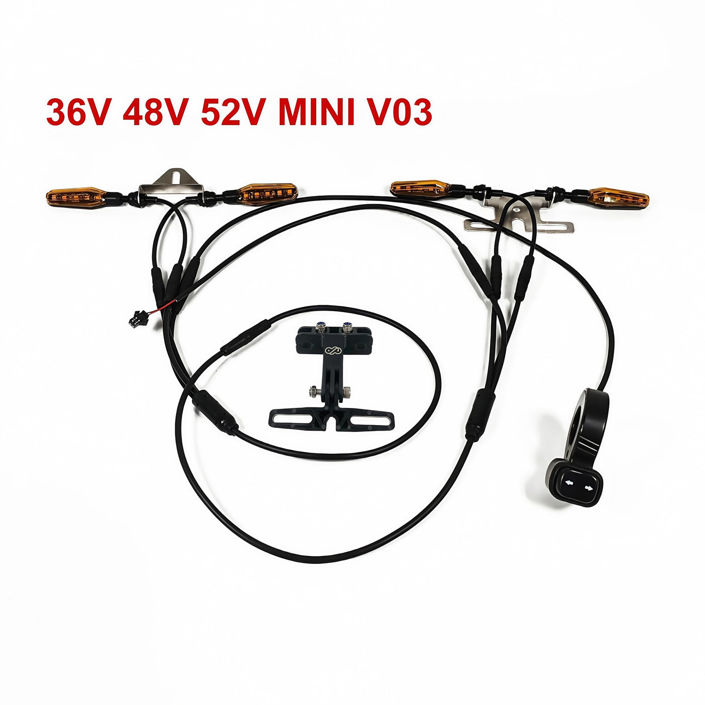 Elektrisches Fahrrad 36V 48V 52V 72V Lenklicht Set Kit Schalter Links Rechts Turn (V03 24-48V M6)