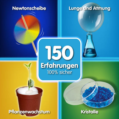 Science4you Super Experimentierkasten ab 8 Jahre - 150 Experimente für Kinder ab 8: Chemiebaukasten, Vulkan Experiment, Schleim Selber Machen, Pflanzen Kinder - Wissenschaft Lernspiele ab 8-12 Jahre