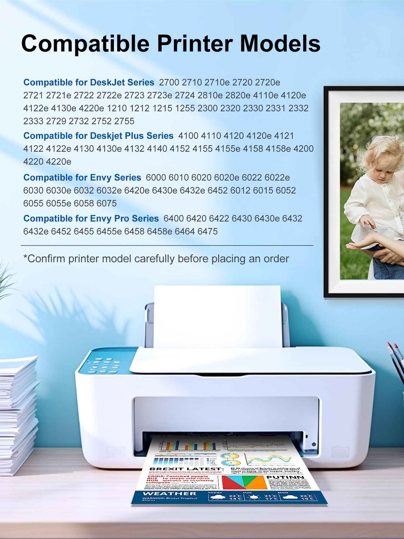 INKCLOUD 305XL Druckerpatronen Kompatibel für HP 305 Druckerpatronen für DeskJet 2700 2710 2720 DeskJet Plus 4110 4120 Envy 6010 6020 Envy Pro 6400 6420 (1 Schwarz und 1 Farbe)