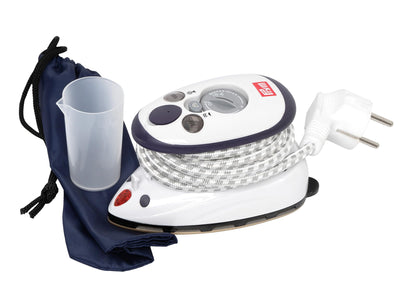 SEMPLIX Bügel Set – Bügelunterlage mit rutschhemmender Rückseite 30 x 40 cm/Mini Bügeleisenablage 10,5 x 15,5 cm/Minibügeleisen von Prym (Beere/rosa)