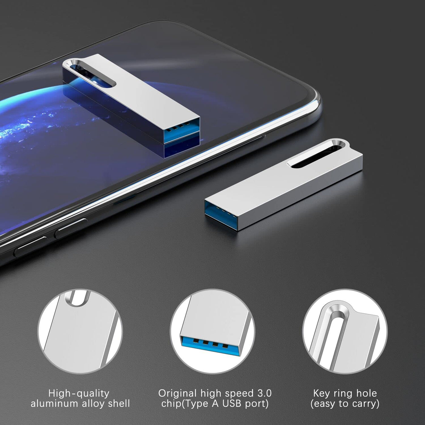 KOOTION USB Sticks 32GB 5er Pack Datensticks USB 2.0 Speicherstick 5 Stück 32G USB-Flash-Laufwerk Bunt USB Memory Sticks Metall Set 5 STK Datenspeicher Stick 32 GB USB Flash Drives Silber