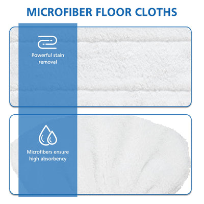 Sunnila 10 Stück Mikrofaser-Tuchset Waschbar 5 Bodendüse + 5 Handdüse Microfiber Cloth für Kärcher Dampfreiniger EasyFix SC2, SC3, SC4, SC5
