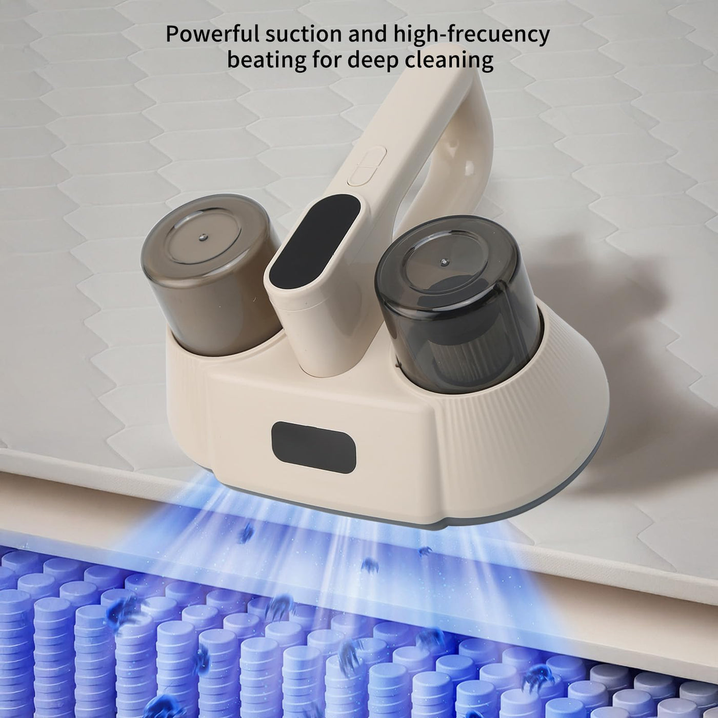 Buithafu Mite Vacuum Cleaner for Mattresses Saugstarker Doppelsauger Bettstaubsauger mit UV- C und Ultraschall für die Reinigung von Bettzeug und Sofa