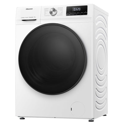 Hisense WFQA8014EVJM Waschmaschine mit Dampffunktion/ 8 kg/AquaStop/ 1400 U/min /15 Programme/Inverter PowerDrive Motor/Edelstahltrommel/Kindersicherung/Trommelreinigung/Weiß