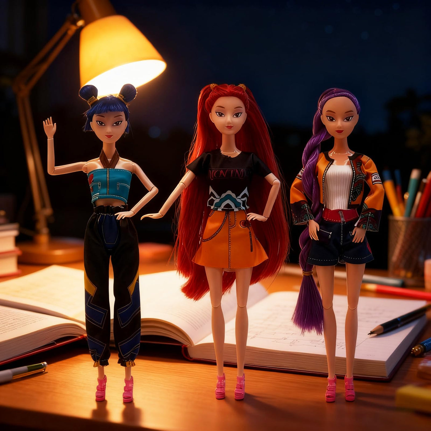 3 Stück pop Demo Hunters Rumi Mira Zoey Figuren Huntrix K-pop Hunter Merch Puppen für Fans