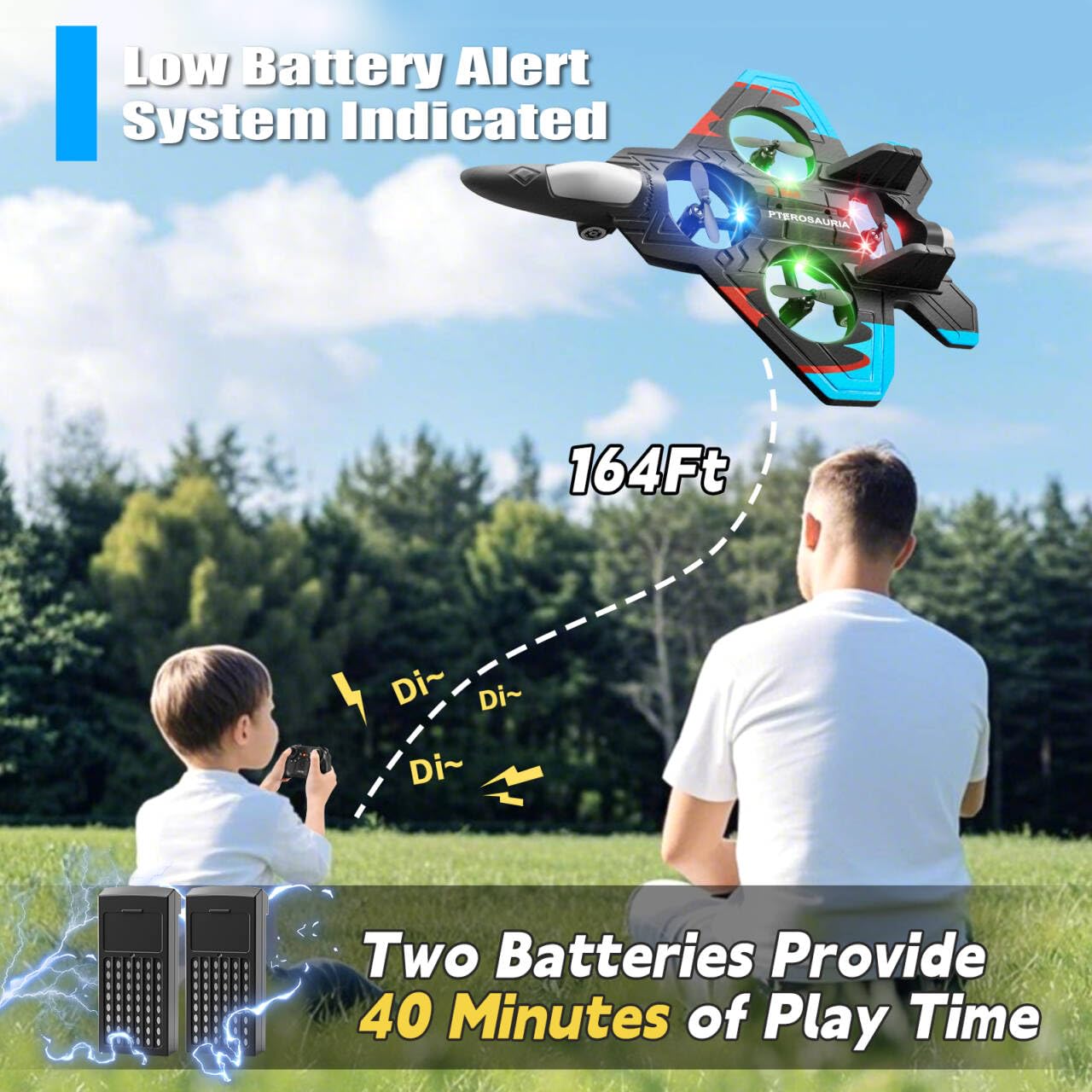 4DRC V32 Schaumstoff RC Flugzeuge für Kinder und Erwachsene 8-16 Jahre, RC Flugzeug Kampfflugzeug mit Licht, 360° Flip Kampfflugzeug Spielzeug, Stuntrolle, Flugzeug Spielzeug Geschenk für Kinder
