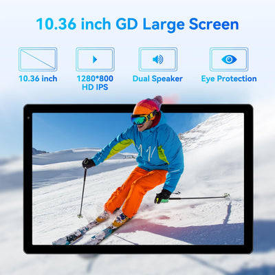 Ainmel Tablet 10 Zoll (2025), Android 14 Tablet 10.36 Zoll Octa-Core,1280x800 IPS,16GB RAM 128GB ROM 1TB TF, 5G WiFi 6, Bluetooth 5.0, 5000mAh, 5MP+8MP, Widevine L1,Schwarz