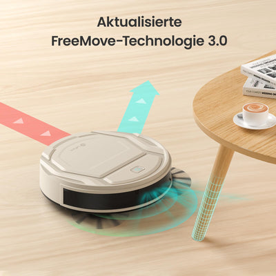 LEFANT M210P Saugroboter, Superschlank Staubsauger Roboter, 2200 Pa Saugkraft, 120 Min Laufzeit, WLAN optimiert für Teppiche, Tierhaare, Hartböden, Roboterstaubsauger mit Ladestation, Champagnergrau