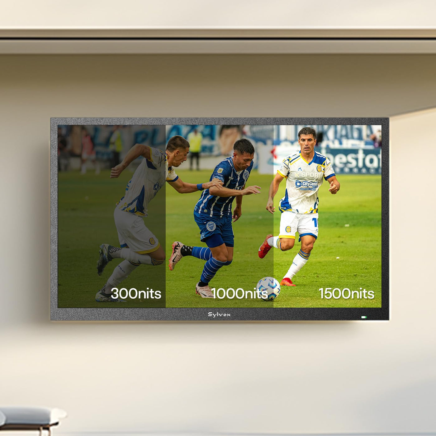 SYLVOX 32 Zoll Outdoor TV, IP55 wasserdichte Smart Google TV mit 1500 Nits Helligkeit, 1080P FHD, Wetterfester Outdoor Fernseher für Garten, Terrasse, Balkon (Pool SE 2025)