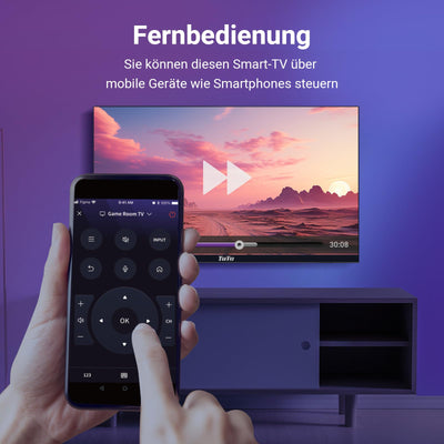 TuTu Smart TV 25 Zoll (64 cm) Full HD VIDAA Fernseher mit WLAN Triple Tuner (DVB-T/T2, DVB-C, DVB-S/S2) APP Store HDMI USB (TUV25FQ1B, 2024)
