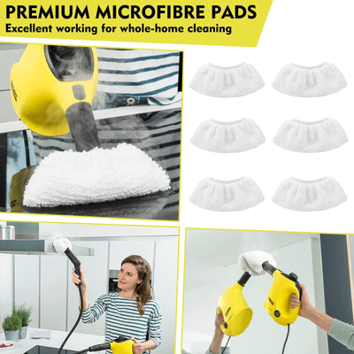 15 Stück Dampfreiniger Zubehör Set Kompatibel für Kärcher Dampfreiniger EasyFix SC 2, SC 3, SC 4, SC 5 (3 Mikrofaser Bodentücher + 3 Schleiftüch + 3 Handdüsentüch + 2 Fugenbürsten + 4 Rundbürsten)
