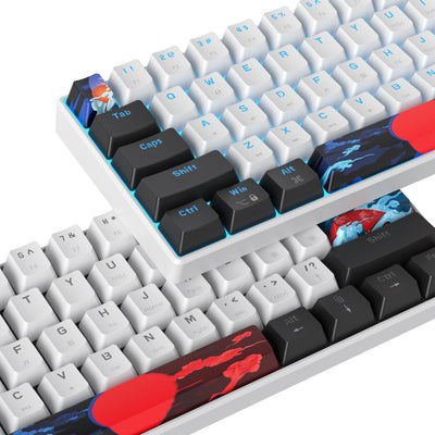 SOLIDEE mechanische Gaming Tastatur 60 Prozent,61 Tasten mit Lineare rote Schalter,kabelgebundene mechanische Tastatur mit LED-Hintergrundbeleuchtung,kompakte Tastatur,für PS5/PS4/Xbox(61 White)