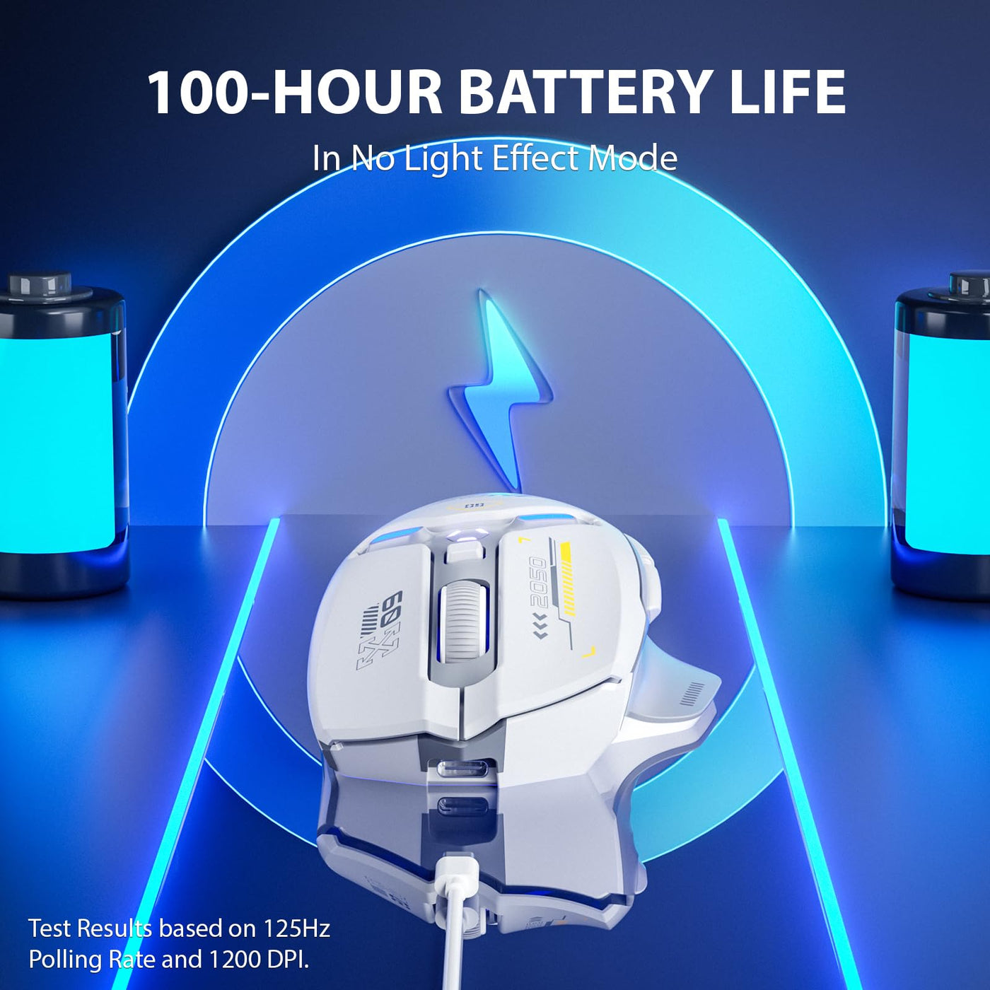 inphic IN9 Gaming Maus kabellos, echte Tri-Mode 2,4G Wireless/Type-C Wired/Bluetooth Maus, 10k DPl, vollständig programmierbar, RGB-Beleuchtung, Hyperspeed wiederaufladbare Funkmaus für Laptop PC