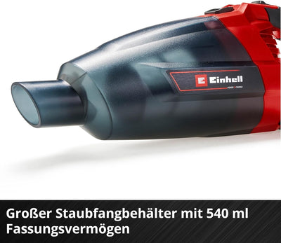Einhell Akku-Handstaubsauger TE-VC 18 Li-Solo Power X-Change (18 V, 42 mbar Saugleistung, 540 ml-Staubfangbehälter, inkl. 3 Düsen, Verlängerung, Wandhalterung, ohne Akku und Ladegerät)
