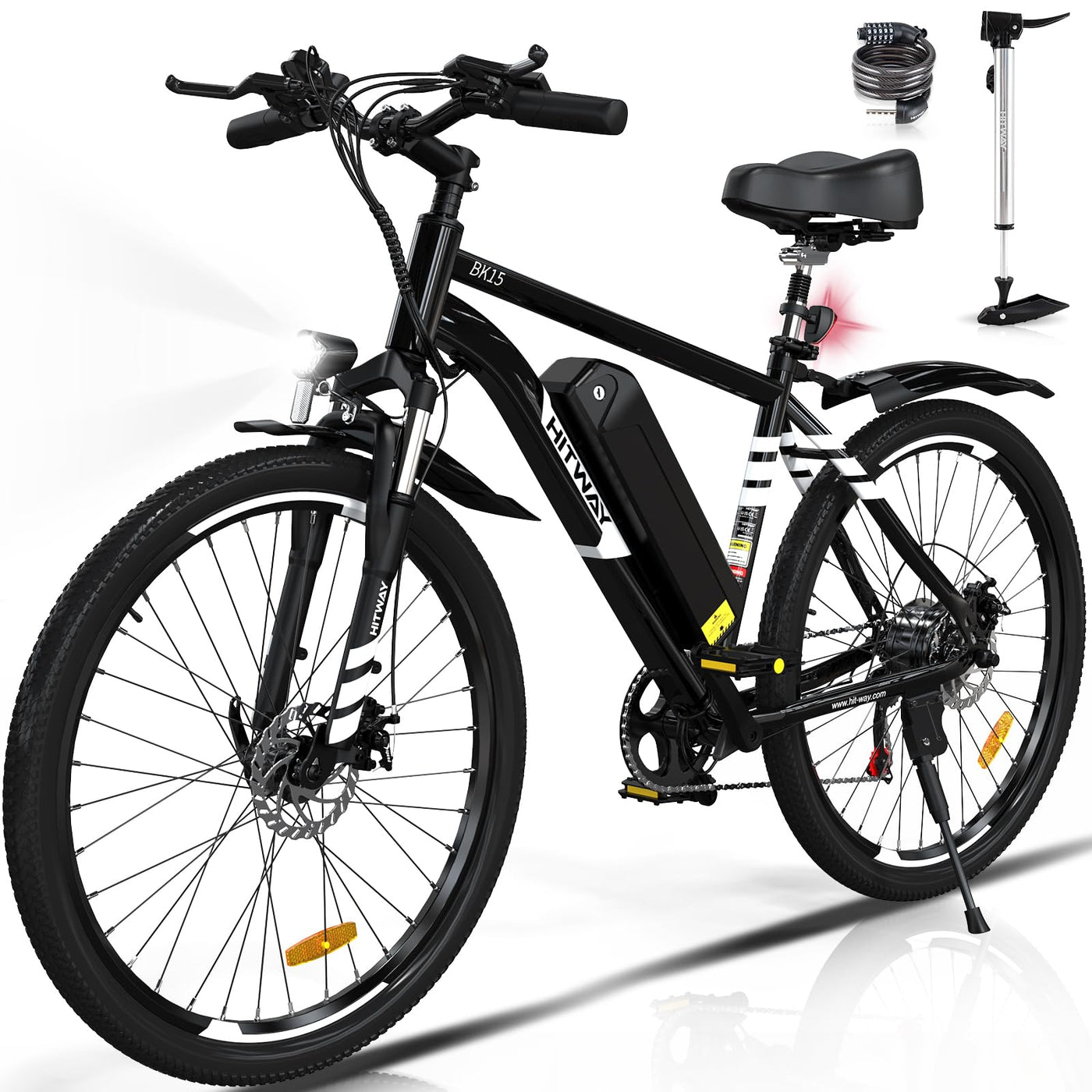 HITWAY E Bike Elektrofahrrad E-Mountainbike, 26" E-Fahrrad, Pedelec, 250W Motor 36V12Ah abnehmbaren akku, 7 Gänge ebike, Reichweite bis zu 35-90km