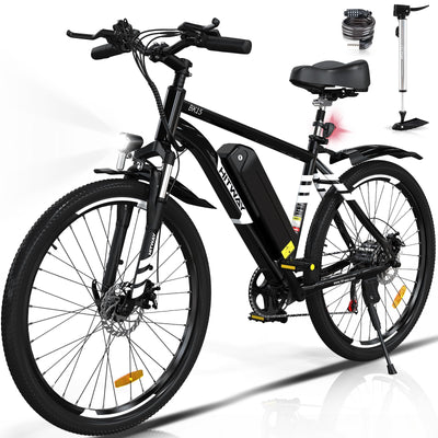 HITWAY E Bike Elektrofahrrad E-Mountainbike, 26" E-Fahrrad, Pedelec, 250W Motor 36V12Ah abnehmbaren akku, 7 Gänge ebike, Reichweite bis zu 35-90km