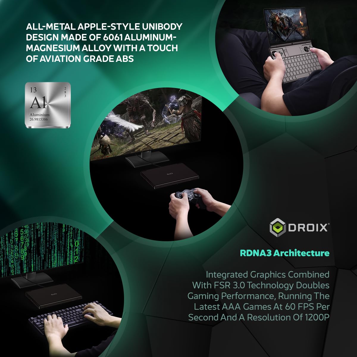 GPD Win MAX 2 2025 Handheld-Gaming-PC mit AMD Ryzen AI 9 HX 370, Radeon 890M GPU, 32GB RAM, 2TB SSD, OcuLink, 10,1“ IPS-Display, Gaming-Steuerung, Tastatur und Touchpad