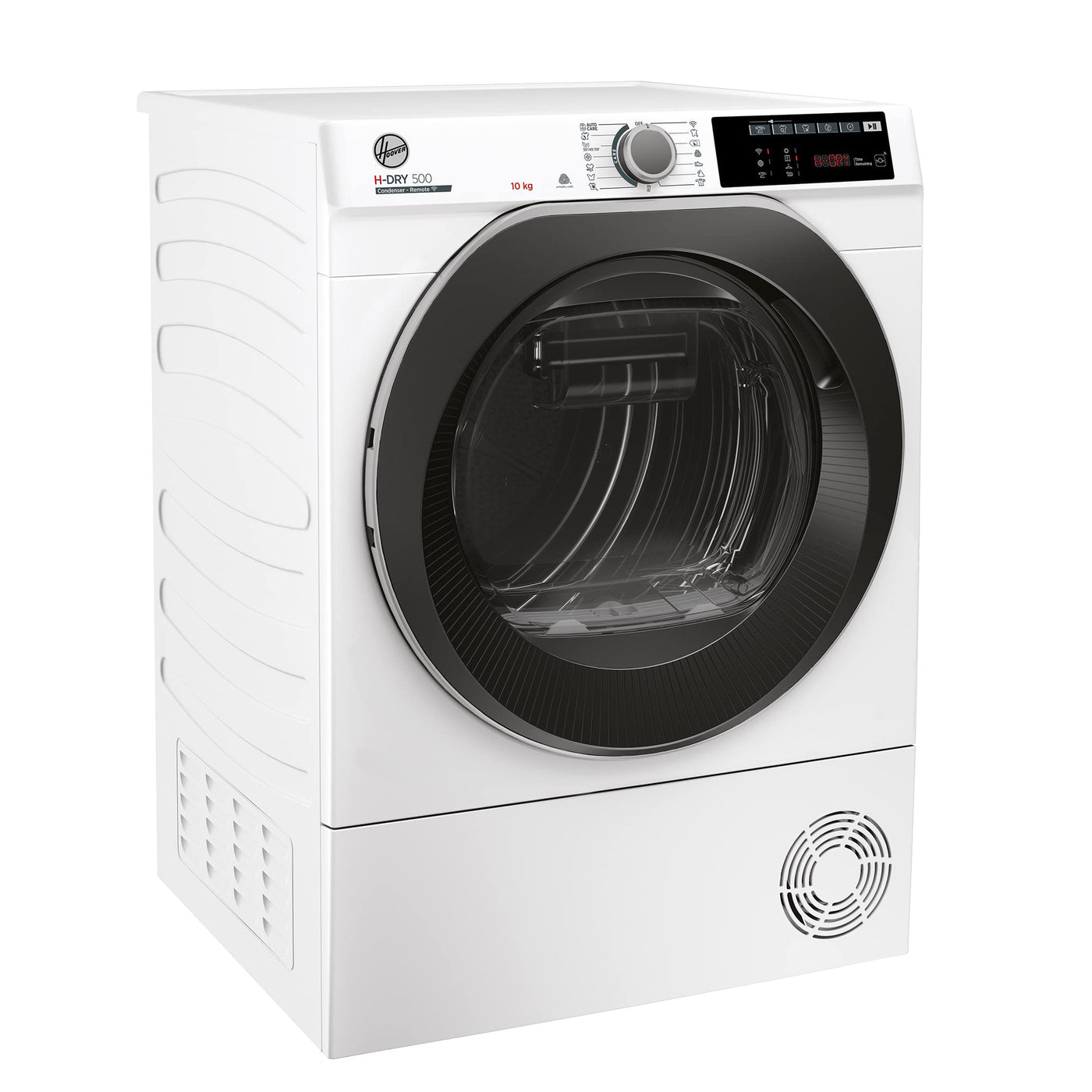 Hoover H-DRY 500 ND C10TSBE-S Kondenstrockner / 10 kg/Smarte Bedienung mit WiFi + Bluetooth/AquaVision-Kondenswasserbehälter mit optischer Füllanzeige direkt im Bullauge/Symbolblende