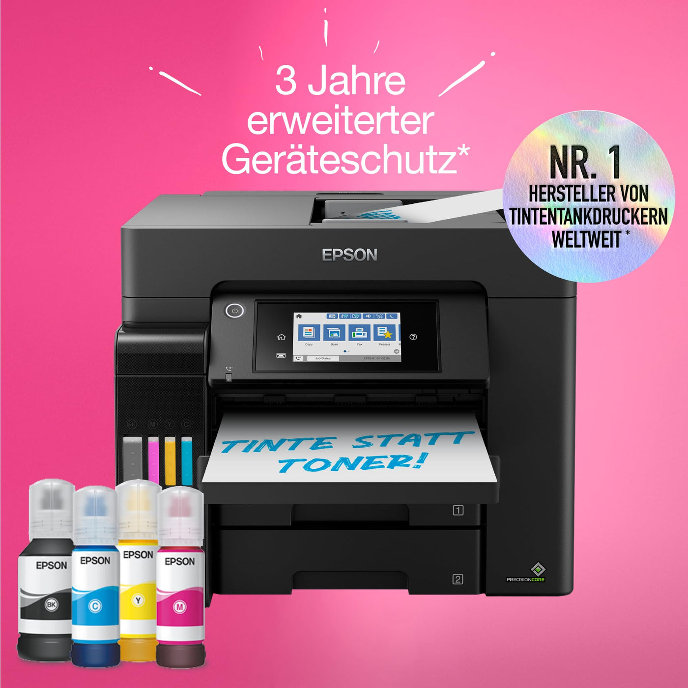 EcoTank ET-5855 DIN-A4-Multifunktions-Wi-Fi-Tintentankdrucker mit Fax