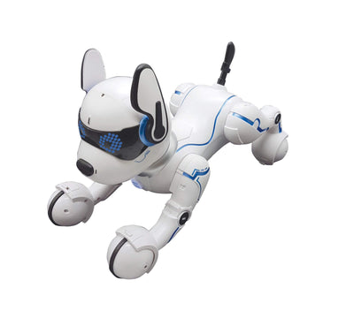 Lexibook Power Puppy - Mein Roboterhund zum Trainieren - Programmierbarer Roboter mit Fernbedienung, Dressurfunktion, Gestensteuerung, Tanz, Musik, Lichteffekte - DOG01
