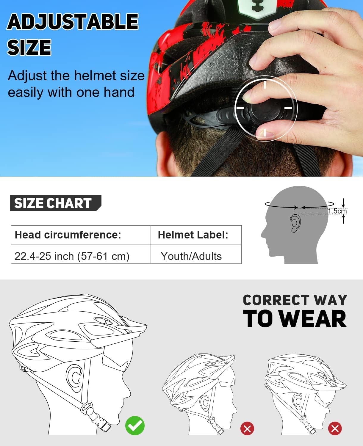 RaMokey Fahrradhelm Erwachsene mit Licht,Radhelm, Cityhelm Urban Fahrradhelm für Herren Damen mit Abnehmbarer Magnetische Schutzbrille Visier, Fahrrad Helm mit 18 Belüftungskanäle57-62cm (Red)