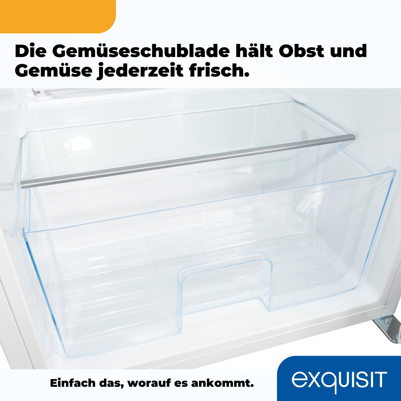 Exquisit Kühlschrank ohne Gefrierfach, 133 Liter, Vollraumkühlschrank freistehend, Türanschlag Wechselbar, KS516-V-H-010E weiss